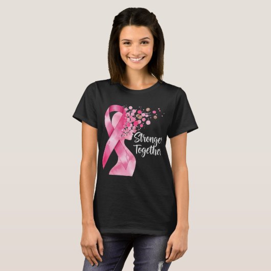 Samen sterker – Pink Ribbon Awareness Art T-shirt (Voorkant volledig)