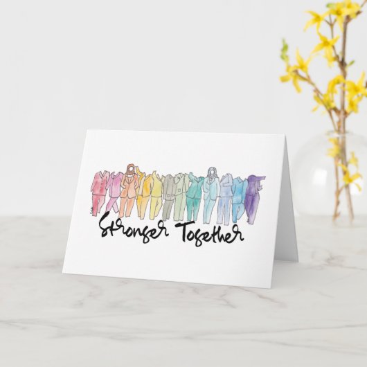 Samen sterker Wenskaart Kaart (Gele Bloem)