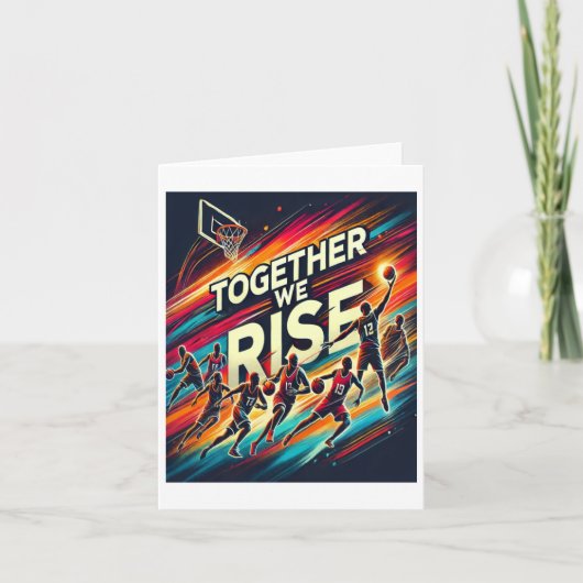 Samen Stijgen We - Basketbal Team Kunst Kaart (Voorkant)
