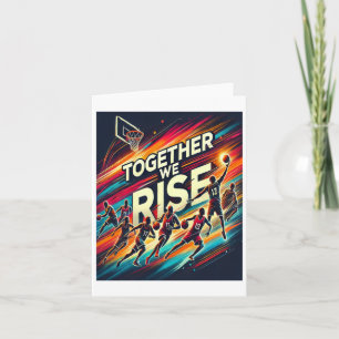 Samen Stijgen We - Basketbal Team Kunst Kaart