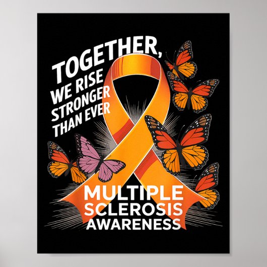 Samen Stijgen We Multiple Sclerose Bewustzijn Oran Poster (Voorkant)