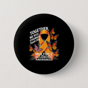 Samen Stijgen We Multiple Sclerose Bewustzijn Oran Ronde Button 5,7 Cm