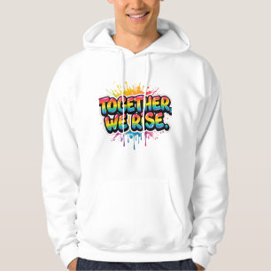 Samen Stijgen We Regenboog Citaat Ontwerp Hoodie
