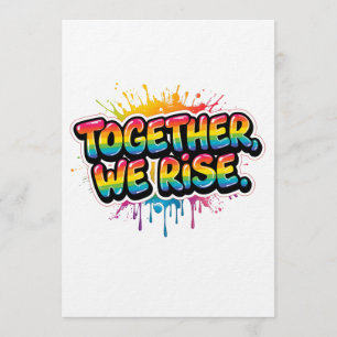 Samen Stijgen We Regenboog Citaat Ontwerp Kaart
