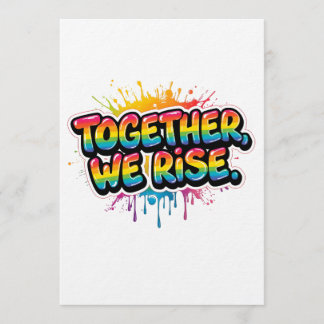 Samen Stijgen We Regenboog Citaat Ontwerp Kaart
