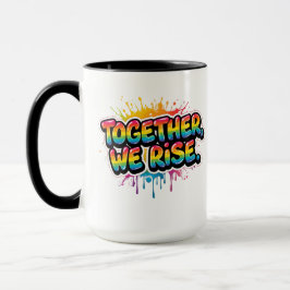 Samen Stijgen We Regenboog Citaat Ontwerp  Mok