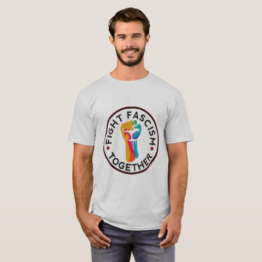 Samen strijden tegen het fascisme t-shirt (Voorkant volledig)