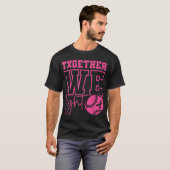 Samen Strijden We Softbal Borstkanker Bewustzijn T-shirt (Voorkant volledig)
