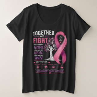 Samen Strijden We™ – Sterker Dan Kanker | Borst Grote Maat T-shirt