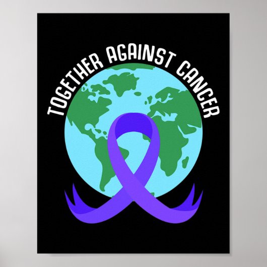 Samen tegen kanker Gezegde voor wereldkanker Poster (Voorkant)