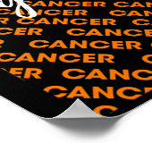 Samen tegen Leukemie Bloedkanker Bewustzijn Poster (Hoek)