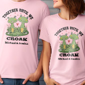 Samen tot we grappig kikkerkoppel op maat kraken t-shirt