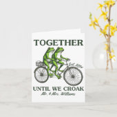 Samen tot we kikkers op de fiets kraken voor grapp kaart (Gele Bloem)