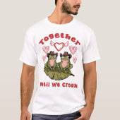 Samen tot we kraaien, Schattigee Howdy Frogs T-shirt (Voorkant)