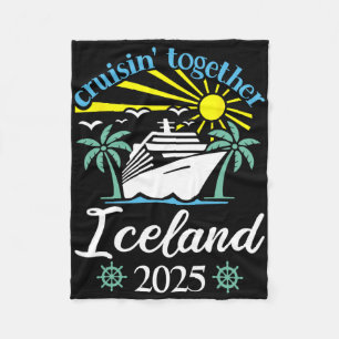 Samen varen IJsland Grappige Koppels Cruise 2025 Fleece Deken
