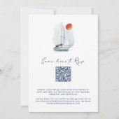 Samen varen naar de toekomst met nautische bruilof kaart (Achterkant)