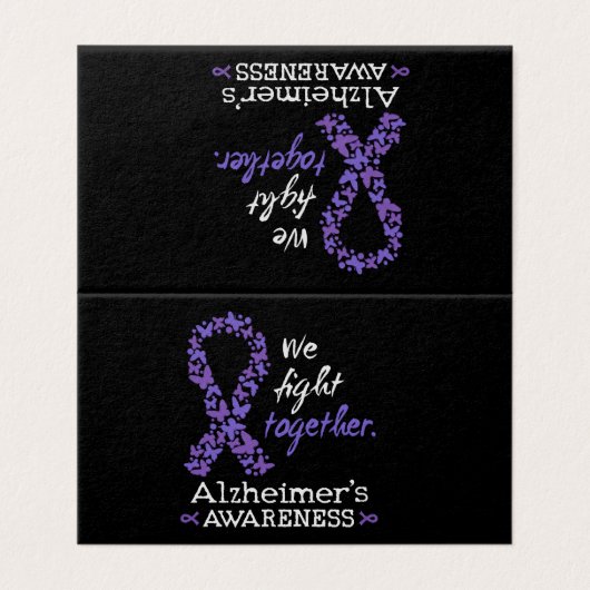 Samen vechten - Alzheimer bewustzijn Kaart (Buitenkant ongevouwen)