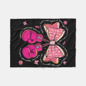 Samen vechten we om bokshandschoenen Bow Breast te Fleece Deken (Voorkant (Horizontaal))