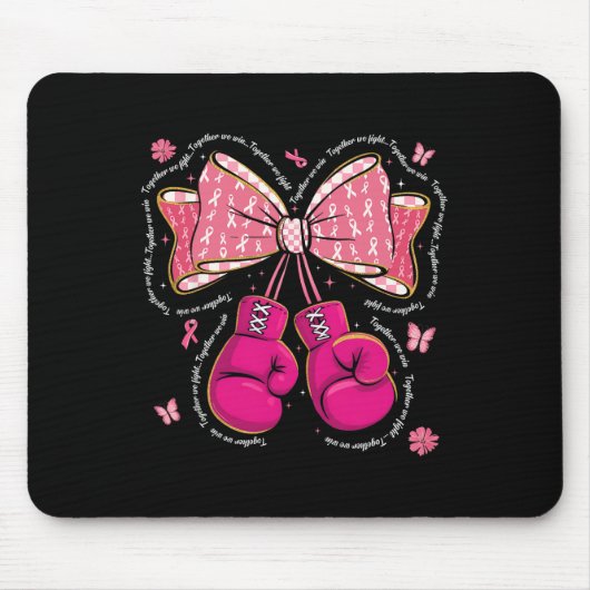 Samen vechten we om bokshandschoenen Bow Breast te Muismat (Voorkant)