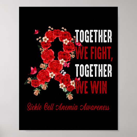 Samen vechten we samen om Sickle Cell Anem te winn Poster (Voorkant)