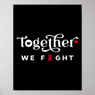 Samen vechten we voor Blood Cancer Awareness t-shi Poster