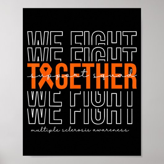 Samen Vechtend Tegen Multipele Sclerose Bewustzijn Poster (Voorkant)