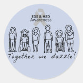 Samen verblinden we sticker (rond) (Voorkant)