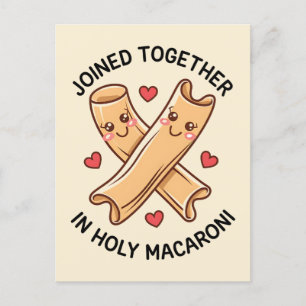 Samen Verbonden In Heilige Macaroni Grappig Huweli Briefkaart