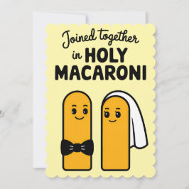 Samen Verbonden In Heilige Macaroni Grappige Pasta Feestdagenkaart