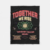 Samen verheffen we Black Lives Racial Harmony Fleece Deken (Voorkant)