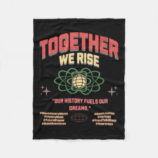 Samen verheffen we Black Lives Racial Harmony Fleece Deken
