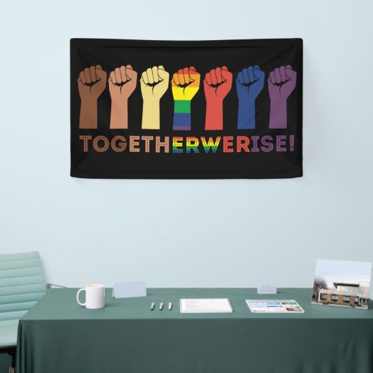 Samen verhogen we de Gelijkheid van de Sociale Ger Spandoek (Beurs)