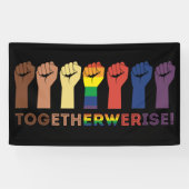 Samen verhogen we de Gelijkheid van de Sociale Ger Spandoek (Horizontaal)