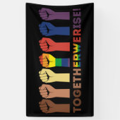 Samen verhogen we de Gelijkheid van de Sociale Ger Spandoek (Verticaal)