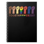 Samen verhogen we de gelijkheid van vrouwen en man notitieboek (Voorkant)