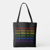 Samen verhogen we de regenboogpride tote bag (Achterkant)