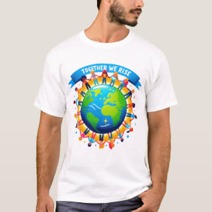 Samen verhogen we het T-shirt van Diversity Unity
