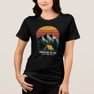 Samen verkennen Retro Vintage Bergvakantie Tri-Blend Shirt