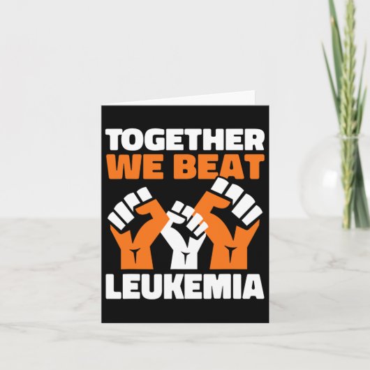 Samen verslaan we leukemie bewustzijn van bloedkan kaart (Voorkant)