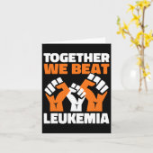 Samen verslaan we leukemie bewustzijn van bloedkan kaart (Gele Bloem)