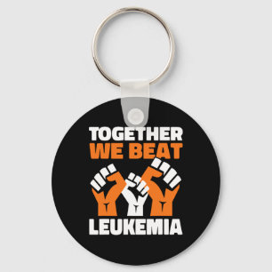 Samen verslaan we leukemie bloedkanker bewustzijn sleutelhanger