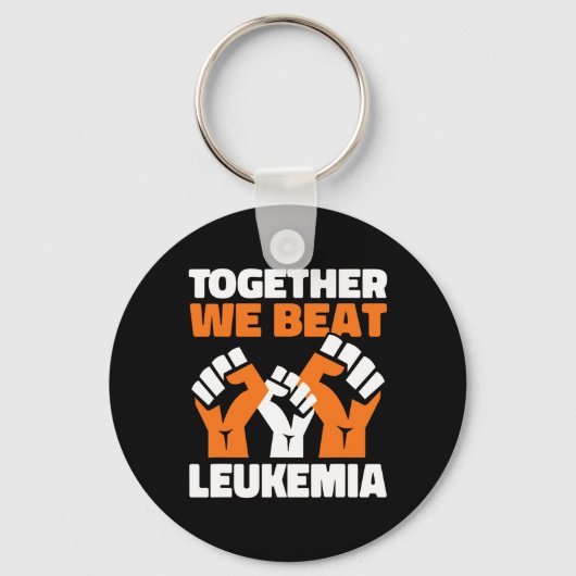 Samen verslaan we leukemie bloedkanker bewustzijn sleutelhanger (Voorkant)