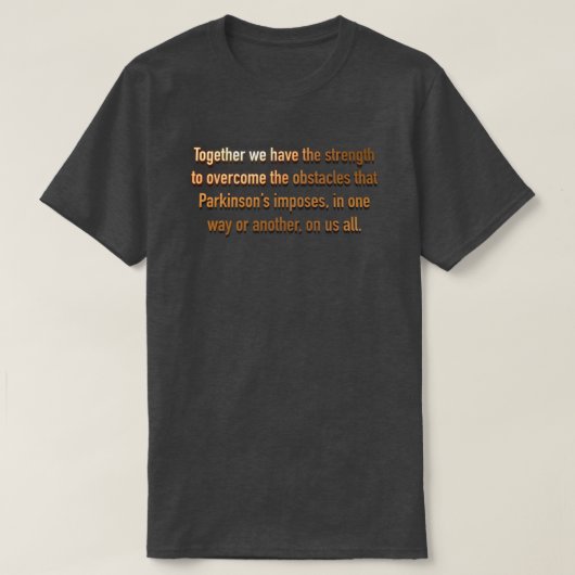 Samen versterken tegen Parkinsons T-shirt (Design voorkant)