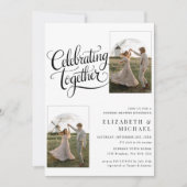 Samen vieren Couples Shower Boog Foto Kaart (Voorkant)