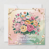 Samen vieren we de verjaardag van Moederdag Kaart (Voorkant)