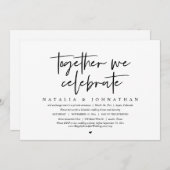 Samen vieren we feest, weddenschap kaart (Voorkant / Achterkant)