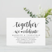 Samen vieren we feest, weddenschap kaart (Staand voorkant)
