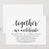 Samen vieren we feest, weddenschap kaart (Voorkant / Achterkant)