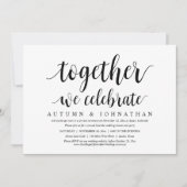 Samen vieren we feest, weddenschap kaart (Voorkant)