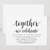 Samen vieren we feest, weddenschap kaart (Voorkant / Achterkant)